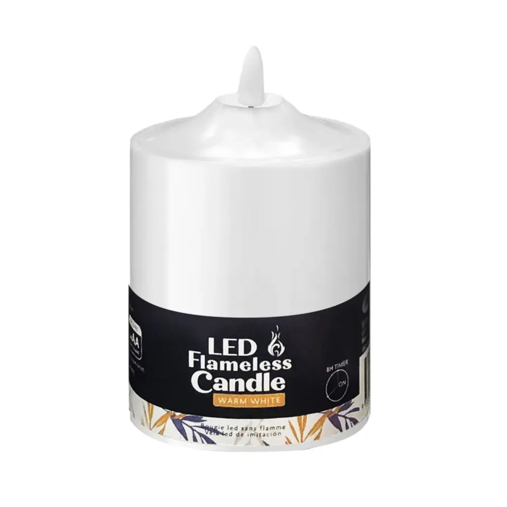 Nến Đèn Led Màu Trắng Ấm, LED Flameless Candle, Warm White (7.5 x 10cm) - UNCLE BILLS