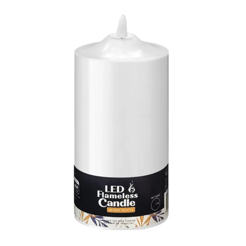 Nến Đèn Led Màu Trắng Ấm, LED Flameless Candle, Warm White (7.5 x 15cm) - UNCLE BILLS