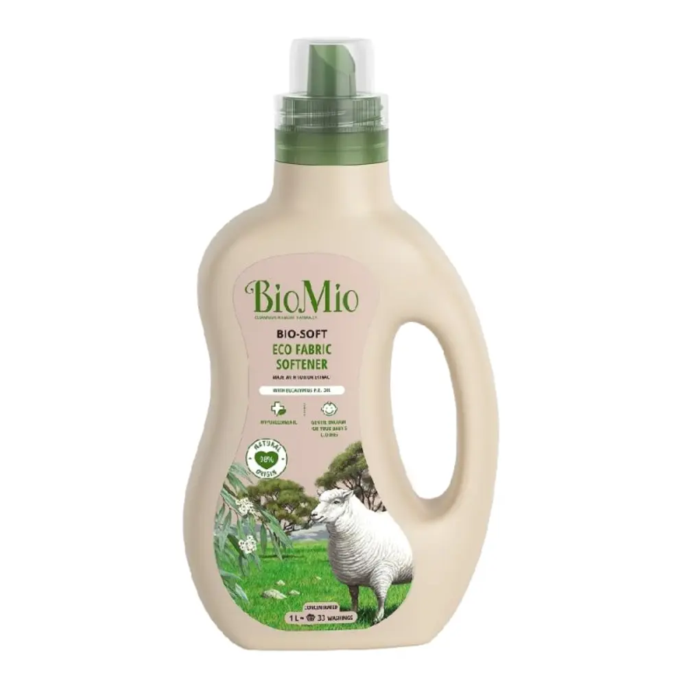 Nước Xả Vải Hương Bạch Đàn, Bio-Soft Eco Fabric Softener with Eucalyptus P.E. Oil, 33 Lần Giặt (1000ml) - BIO MIO
