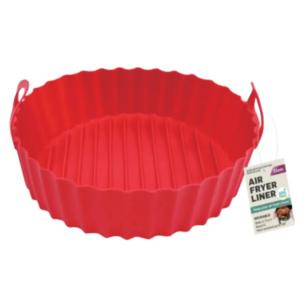 Khay Tròn Lót Nồi Chiên Không Dầu, Air Fryer Silicone Liner Round, BPA Free (21cm) - UNCLE BILLS