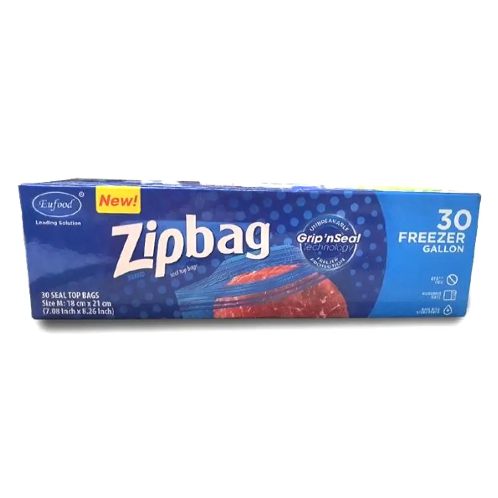 Túi Zip Bảo Quản Thực Phẩm Trong Tủ Đông, Zipbag, 30 Freezer Gallon, Size M (21cm x 18cm) - EUFOOD