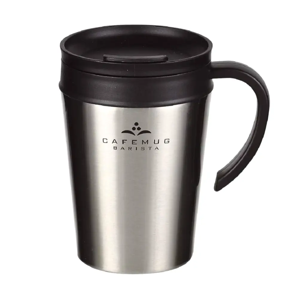 Ly Inox Giữ Nhiệt Có Nắp, Cafe Mug Barista (400ml) - PEARL METAL