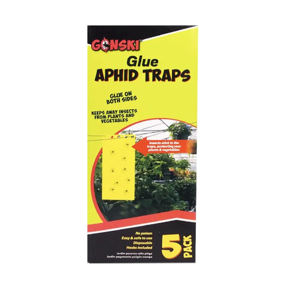 Miếng Dán Treo Bẫy Côn Trùng, Gonski, Glue Aphid Traps with Hooks, 5 Cái - UNCLE BILLS