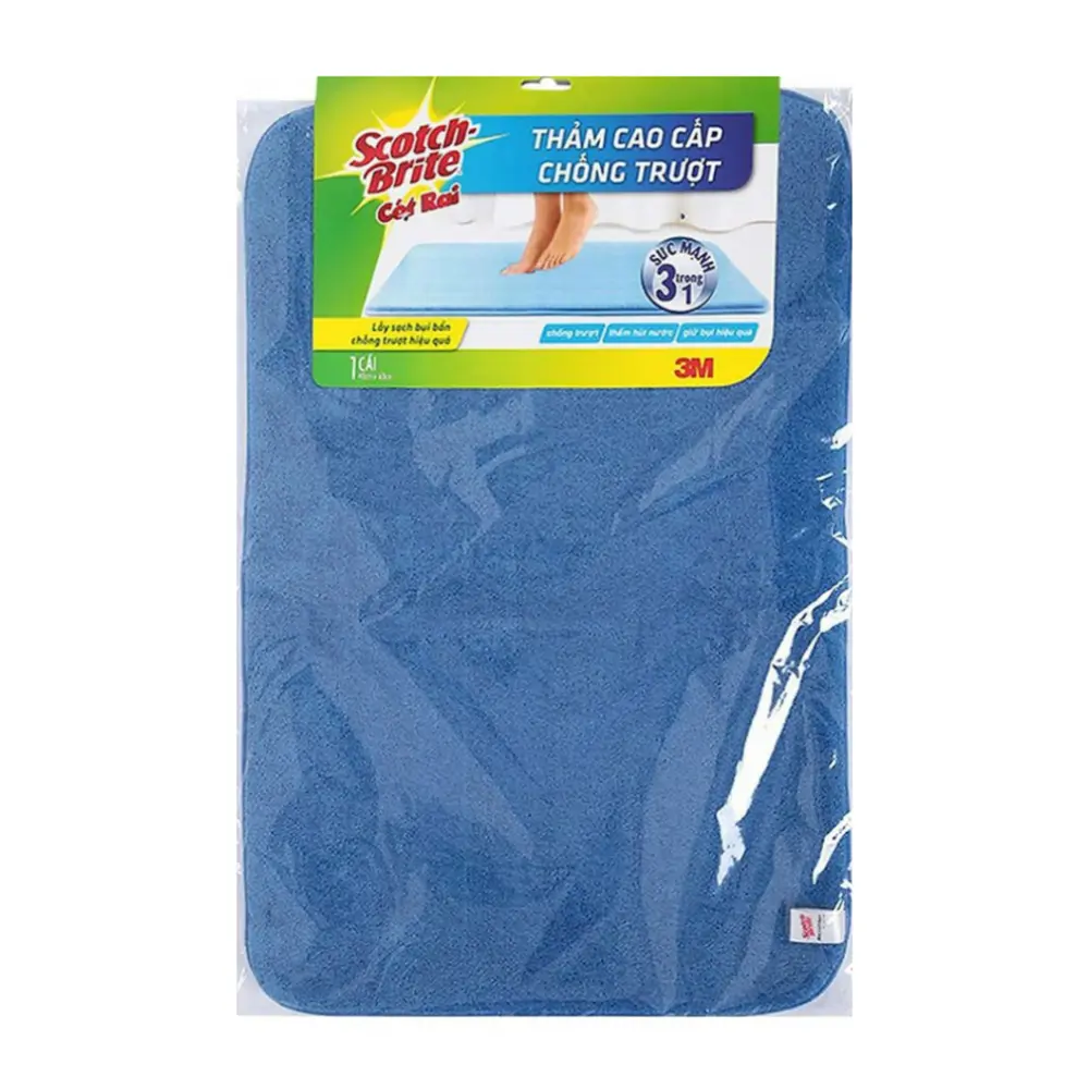 Thảm Microfiber Chống Trượt Cao Cấp, Scotch-Brite, Microfiber Bath Mat (40 x 60cm) - 3M