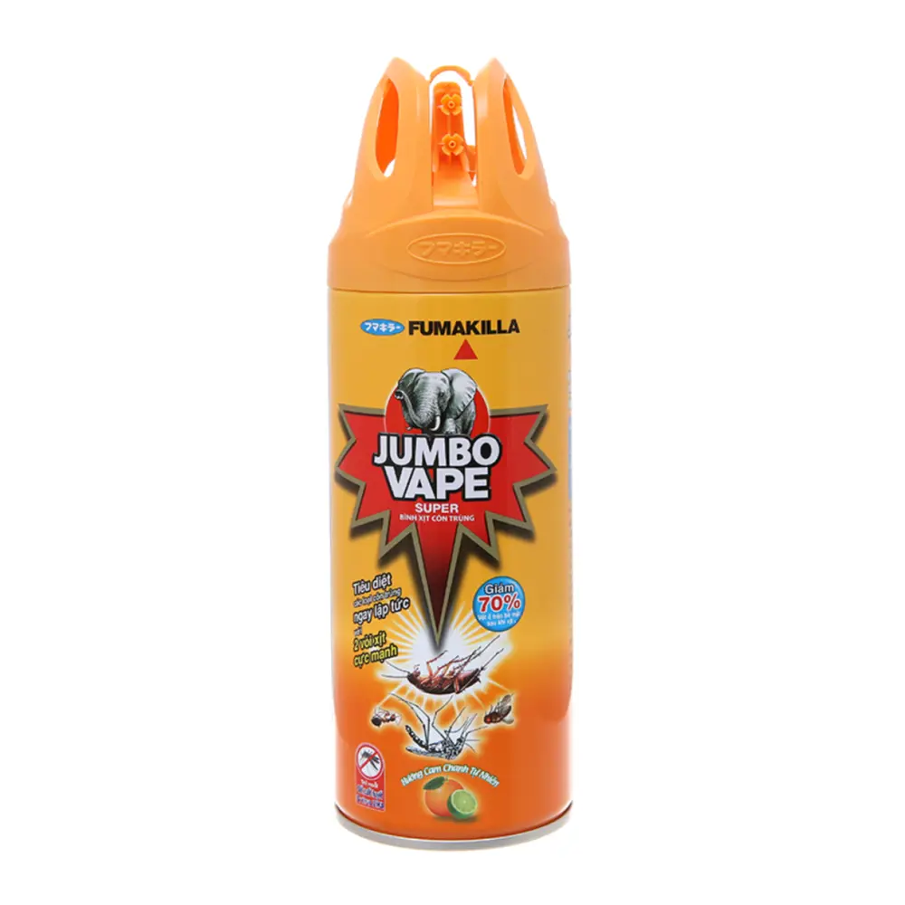 Xịt Côn Trùng Hương Cam Chanh, Jumbo Vape, Insect Killer Spray, Citrus (300ml) - FUMAKILLA