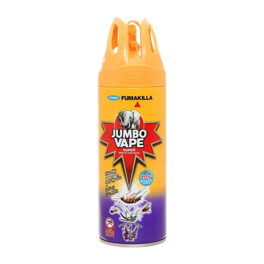 Xịt Côn Trùng Hương Oải Hương Hokkaido, Jumbo Vape, Insect Killer Spray, Lavender (300ml) - FUMAKILLA