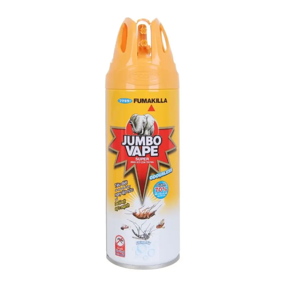 Xịt Côn Trùng Không Mùi, Jumbo Vape, Insect Killer Spray, Odourless (300ml) - FUMAKILLA