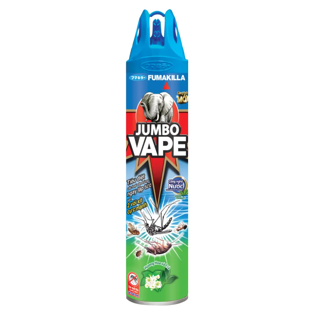 Xịt Côn Trùng Hương Hoa & Trà, Jumbo Vape H1, Insect Killer Spray, Tea Flower (600ml) - FUMAKILLA