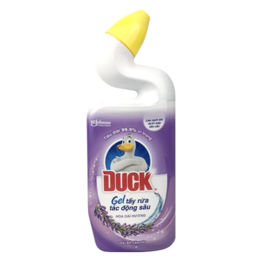 Gel Tẩy Rửa Bồn Cầu Hoa Oải Hương, Toilet Cleaner Deep Action, Lavender (500ml) - DUCK