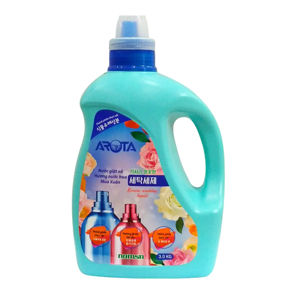 Nước Giặt Xả Lưu Hương Hương Nước Hoa Mùa Xuân, 2 in 1 Laundry Liquid, Spring Flowers (3kg) - AROTA