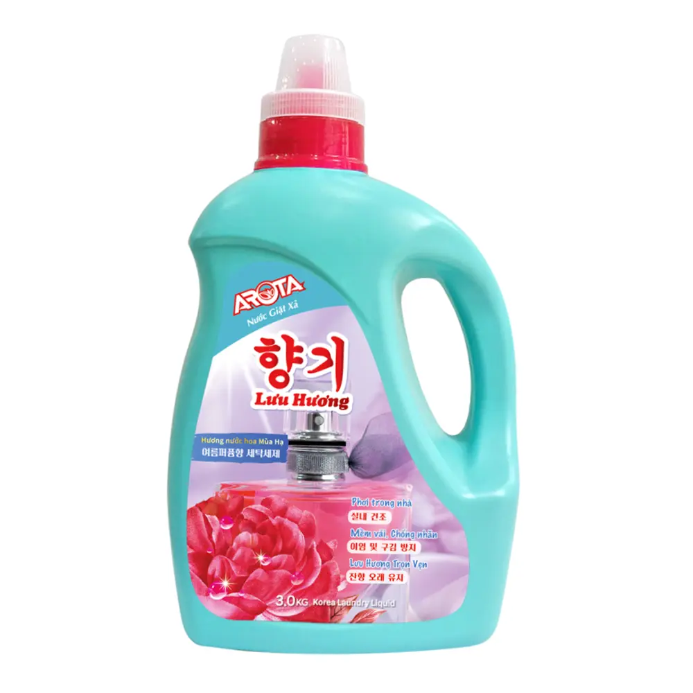 Nước Giặt Xả Lưu Hương Hương Nước Hoa Mùa Hạ, 2 in 1 Laundry Liquid, Summer Flowers (3kg) - AROTA