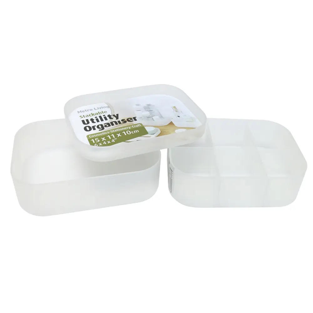 Bộ Hộp Sắp Xếp Phân Loại Đồ Dùng, Stackable Utility Organiser, 3 Cái (15 x 11 x 10cm) - UNCLE BILLS