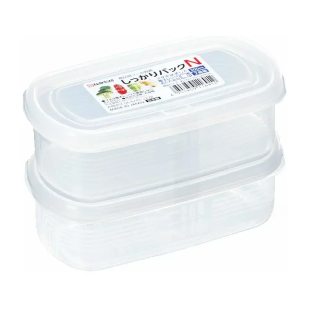 Bộ Hộp Nhựa Đựng Thực Phẩm, Food Storage Container Set, 2 Cái, 300ml (142 x 79 x 46mm) - NAKAYA