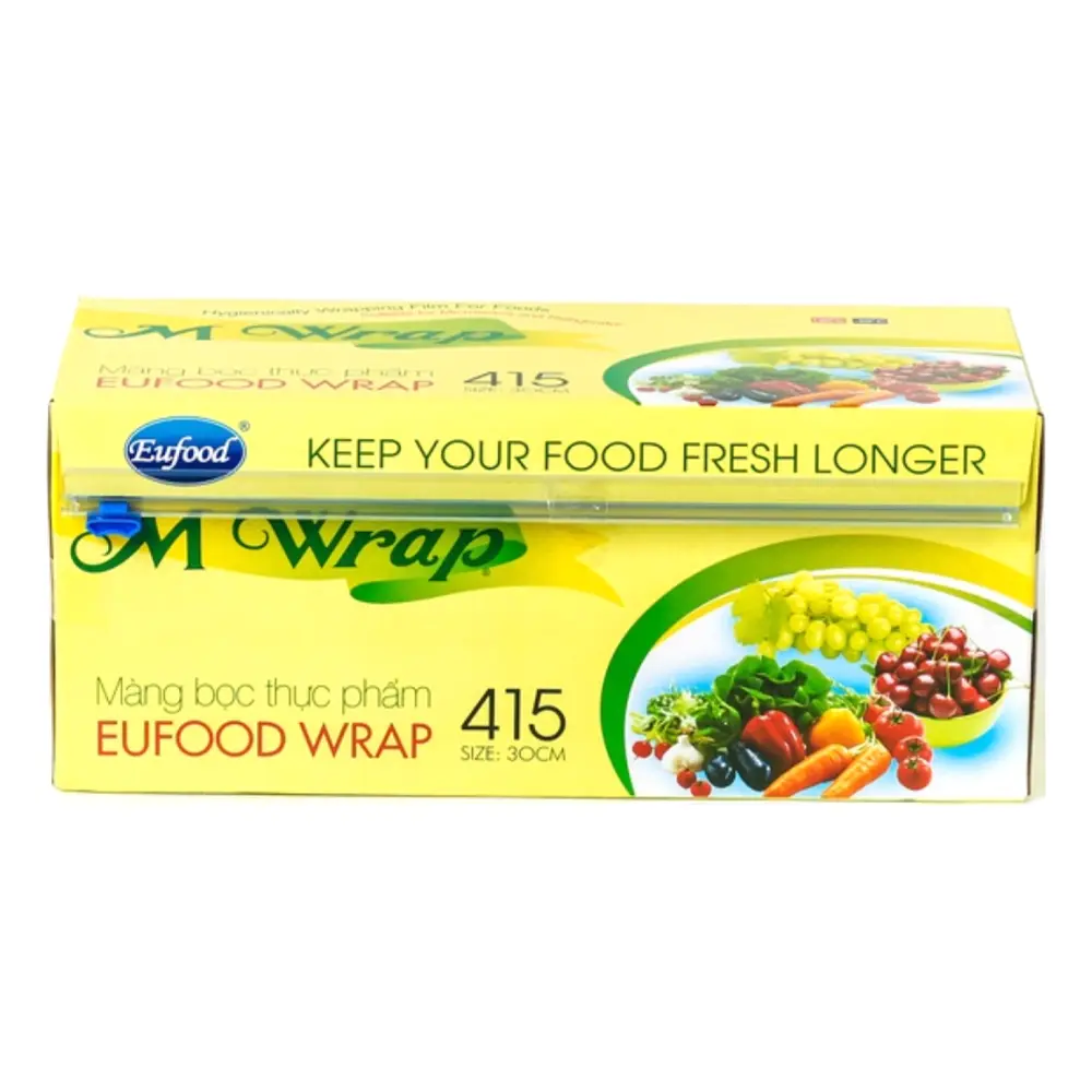 Màng Bọc Thực Phẩm, M Wrap, Suitable for Microwave & Refrigerator (9mic x 30cm x 250m) - EUFOOD