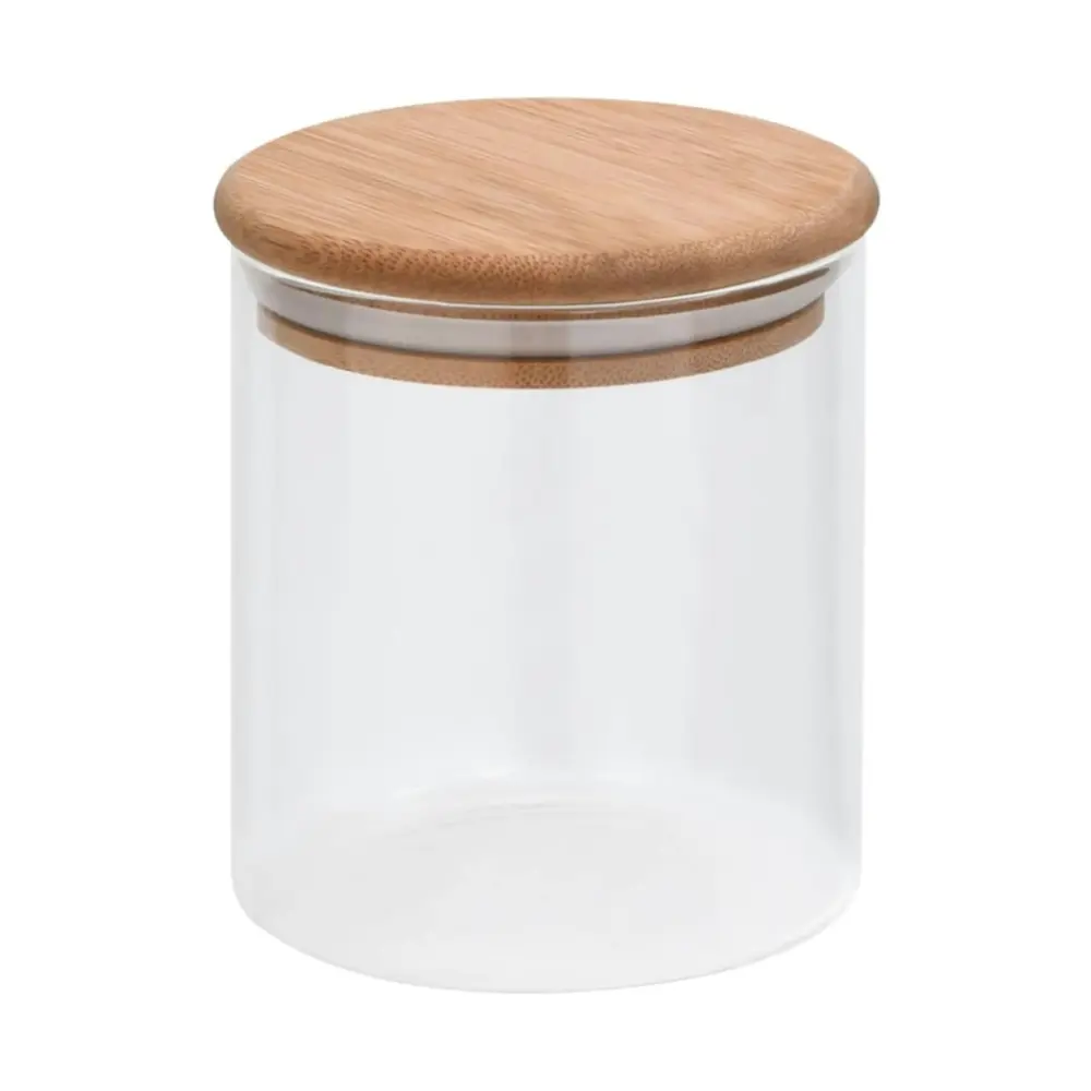 Hũ Thủy Tinh Nắp Tre, Glass Jar with Bamboo Lid (800ml) - UNCLE BILLS