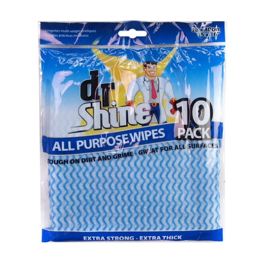 Khăn Chùi Đa Năng, All Purpose Wipes, 10 Cái (38 x 40cm) - DR SHINE