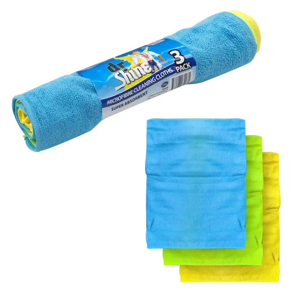 Khăn Lau Siêu Thấm, Super Absorbent Microfibre Cleaning Cloths, 3 Cái (30 x 39cm) - DR SHINE