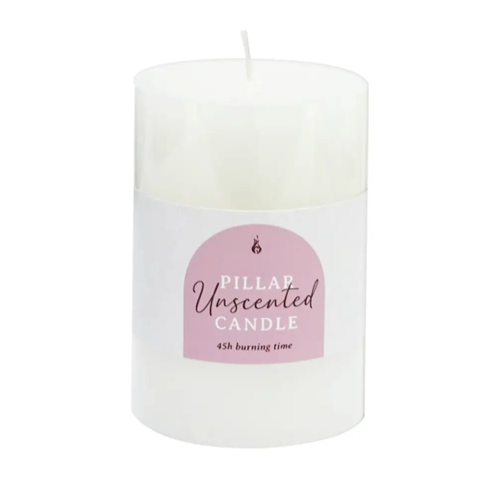 Nến Trụ Trắng Không Mùi, Unscented White Pillar Candle (7 x 10cm) - UNCLE BILLS