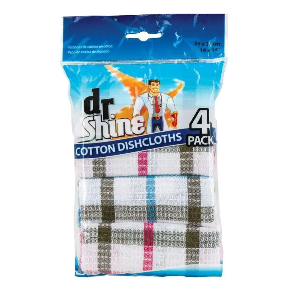 Khăn Lau Chén, Cotton Dishcloths, 4 Cái (35 x 35cm) - DR SHINE