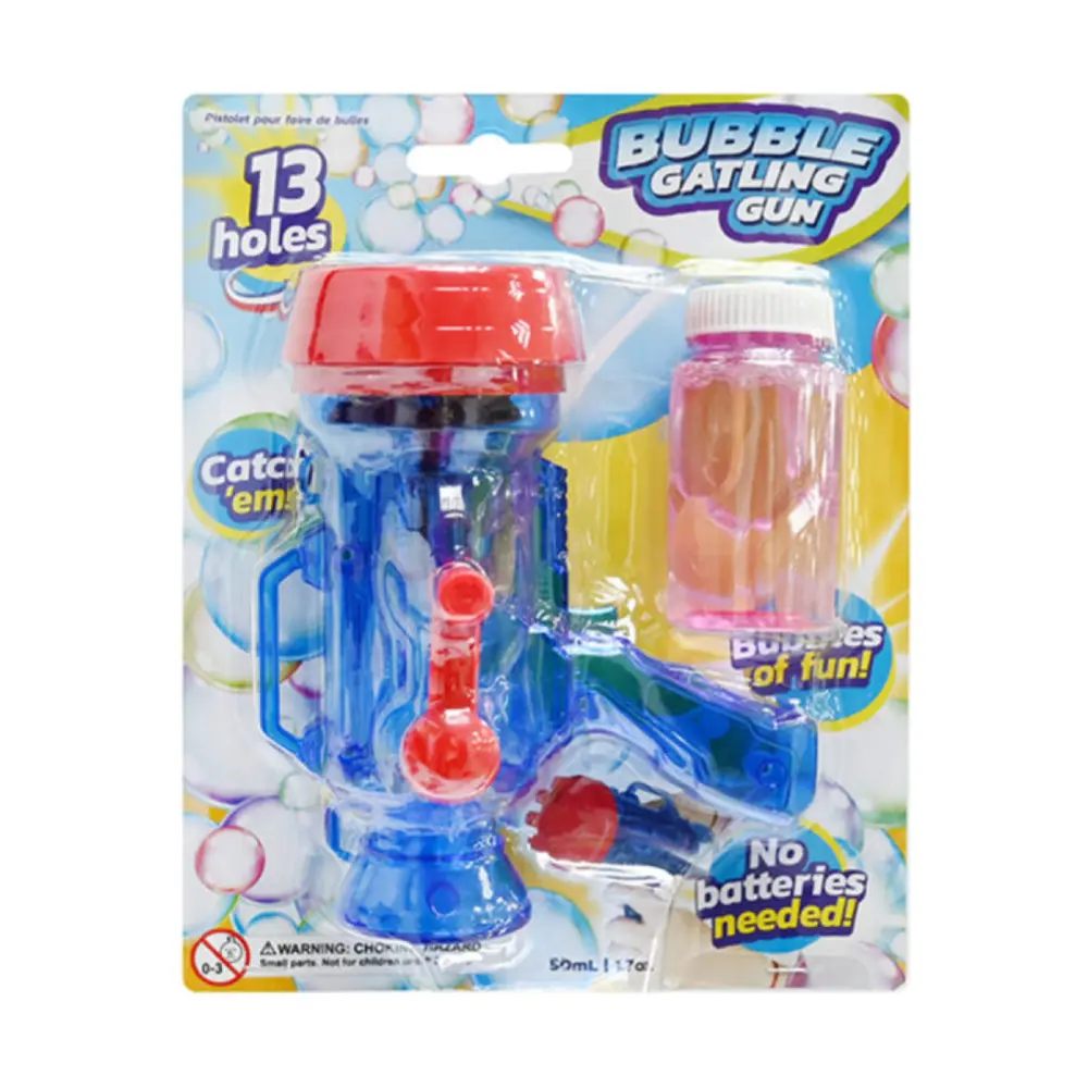 Súng Bắn Bong Bóng Xà Phòng, Bubble Gatling Gun with 13 Holes, 1.7 oz (50ml) - UNCLE BILLS