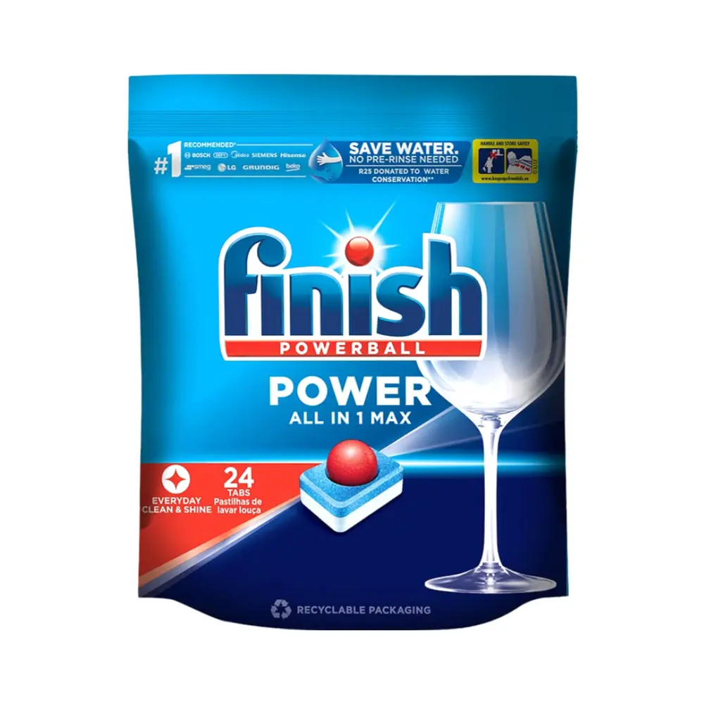 Viên Rửa Chén, Powerball, Power All in 1 Max, 24 Viên (384g) - FINISH