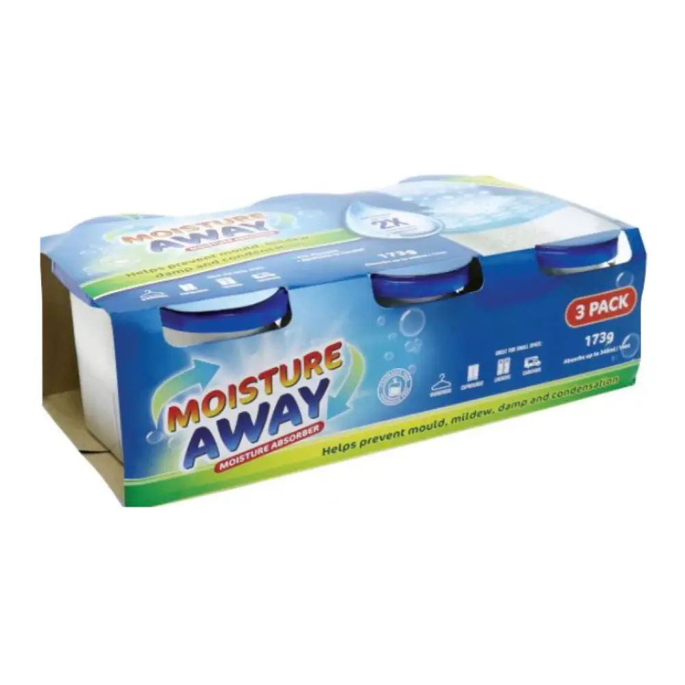 Hộp Hút Ẩm Tủ Quần Áo, Moisture Away Moisture Absorber, Air Dehumidifier, 3 Hộp (173g) - UNCLE BILLS