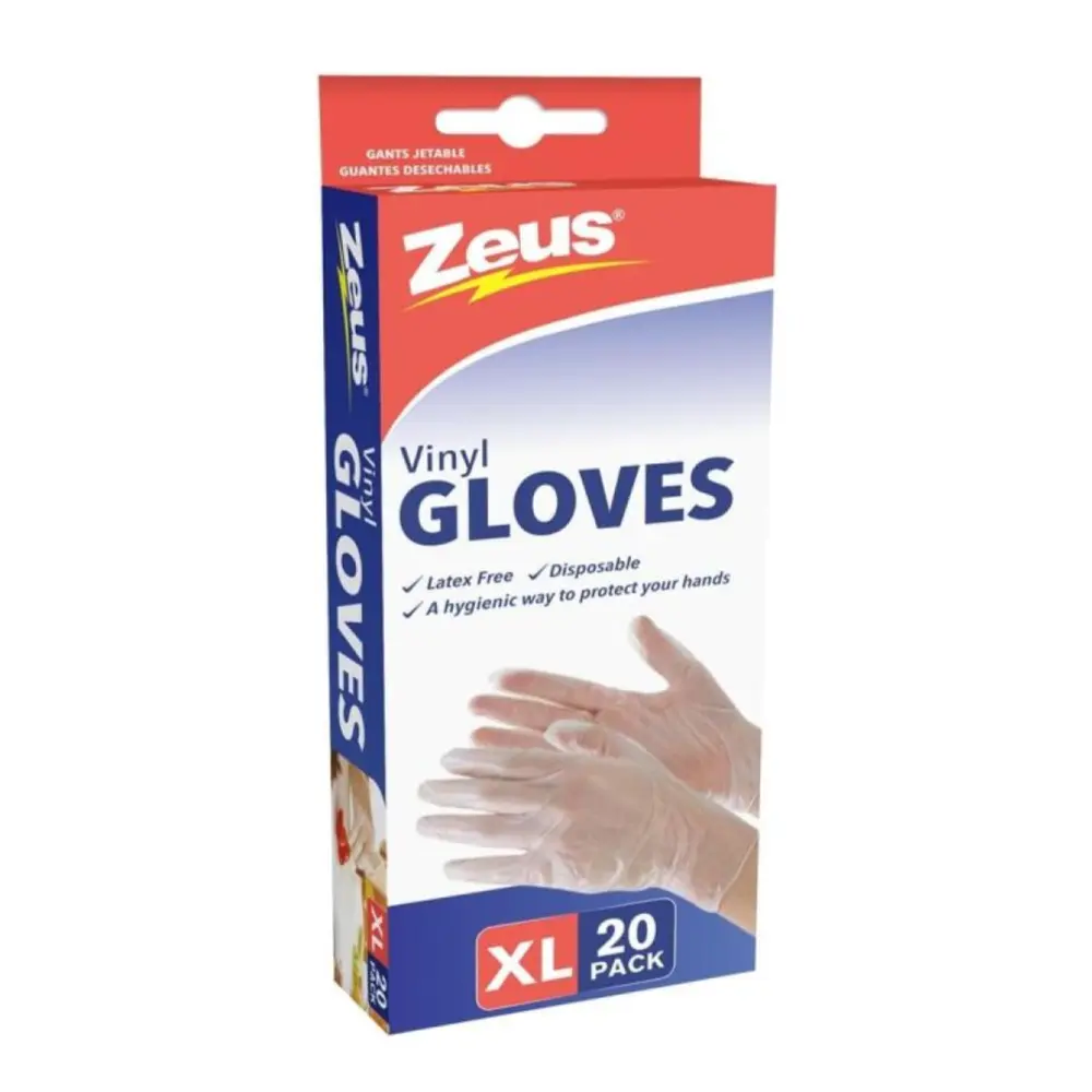Găng Tay Dùng Một Lần, Vinyl Gloves, Size XL, 20 Cái (11.5cm) - ZEUS
