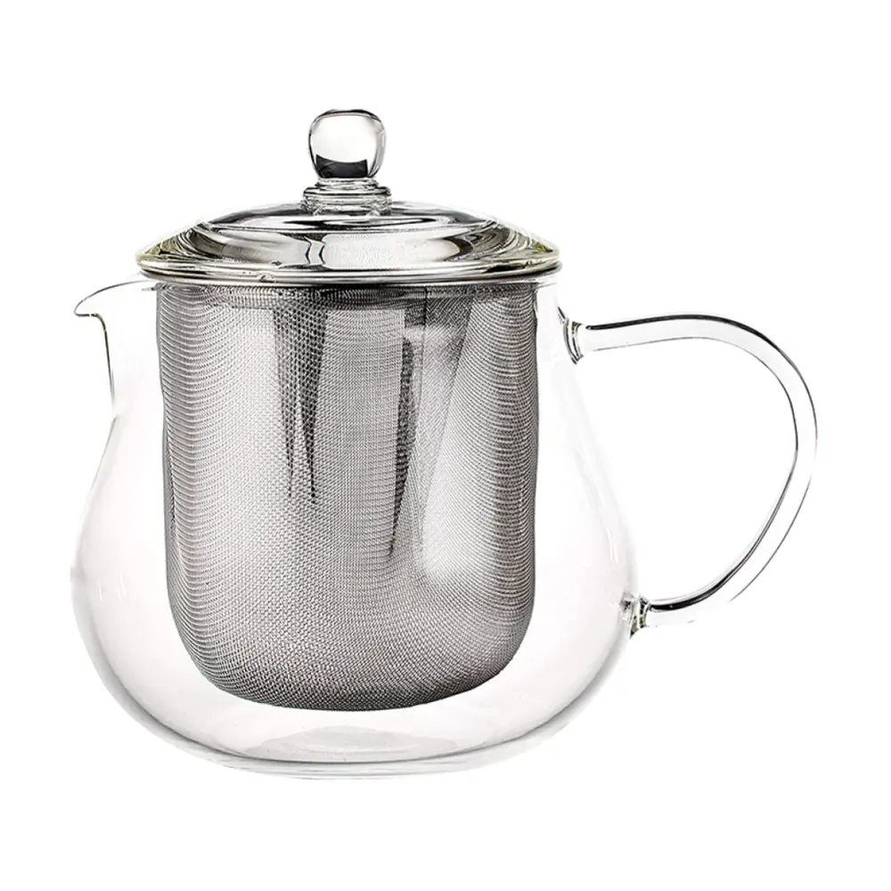 Bình Thủy Tinh Pha Trà Chịu Nhiệt Kèm Lưới Lọc, Leaf Tea Pot Clear, Heatproof Glass, CHC-45T (450ml) - HARIO