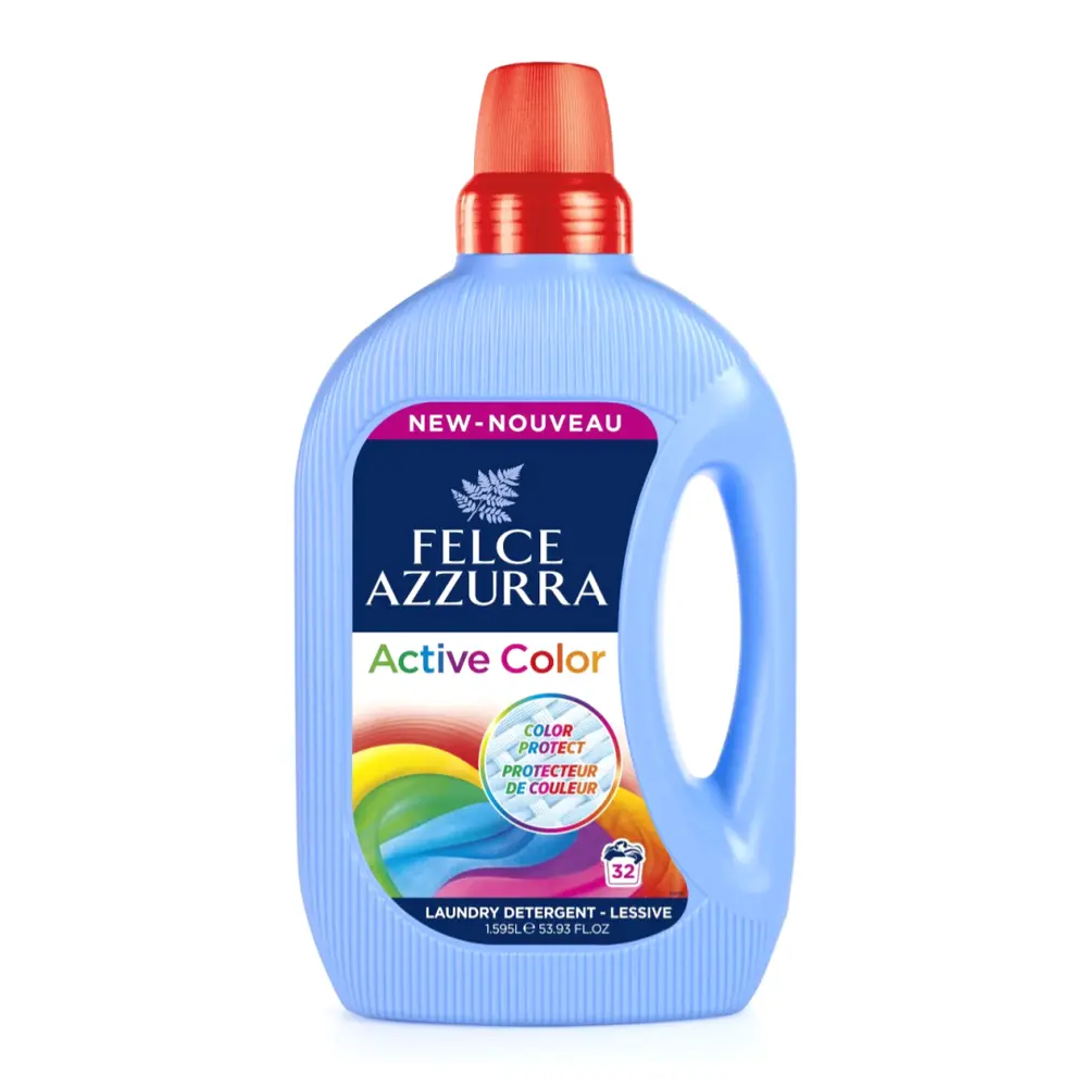 Nước Giặt Đậm Đặc Bảo Vệ Quần Áo Màu, Laundry Detergent,  Active Color, 32 Lần Giặt, 53.93 fl oz (1.595L) - FELCE AZZURRA