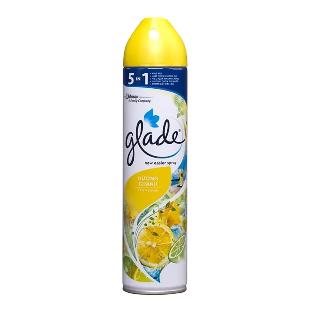 Xịt Thơm Phòng Hương Chanh, 5 in 1 Air Freshener Spray, Fresh Lemon (280ml) - GLADE