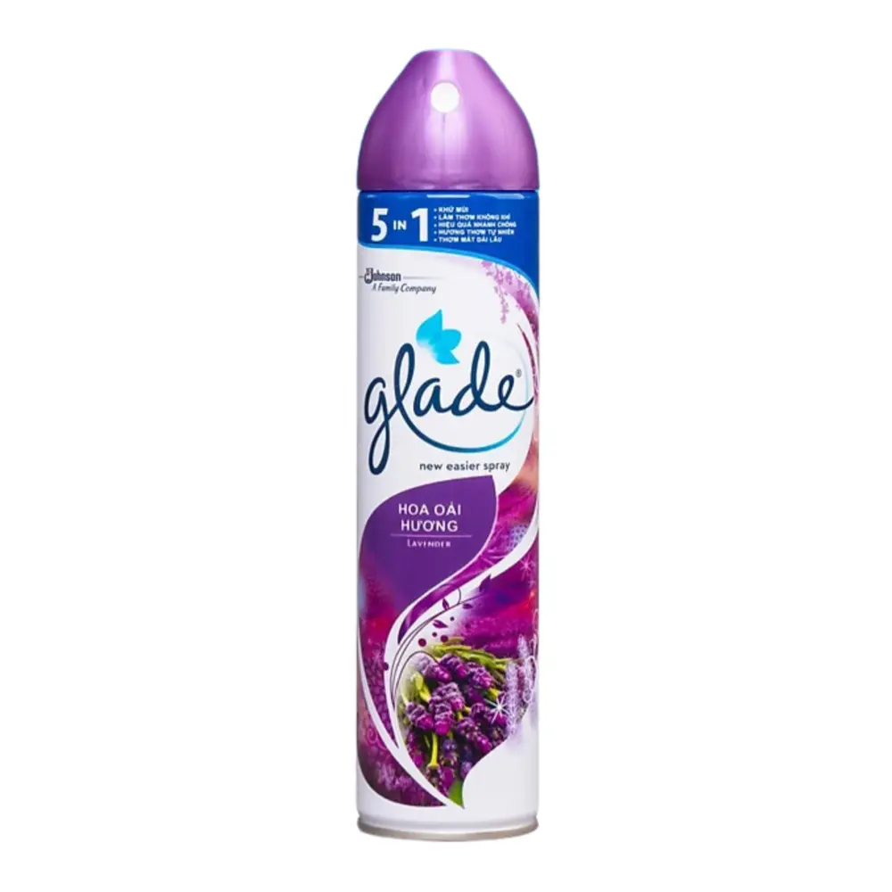 Xịt Thơm Phòng Hoa Oải Hương, 5 in 1 Air Freshener Spray, Lavender (280ml) - GLADE