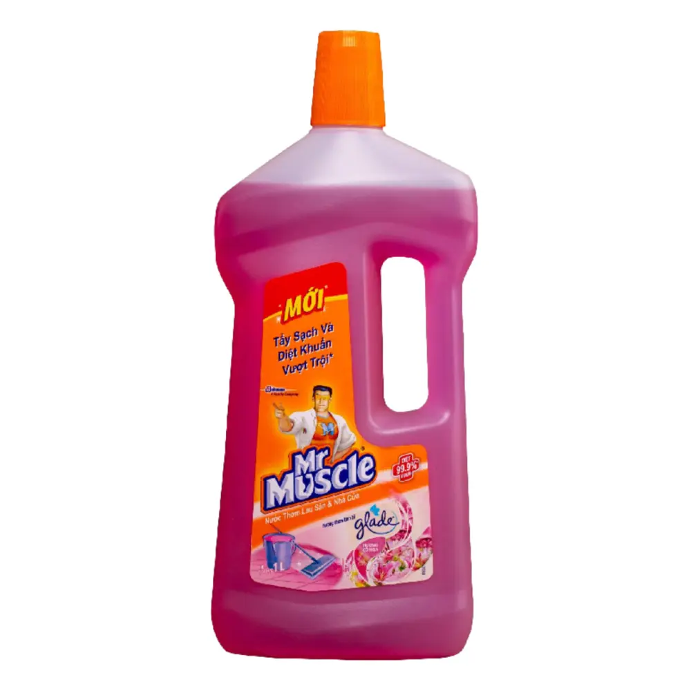 Nước Thơm Lau Sàn & Nhà Cửa Hương Cỏ Hoa, Floor Cleaner, Glade Floral Perfection (1L) - MR MUSCLE