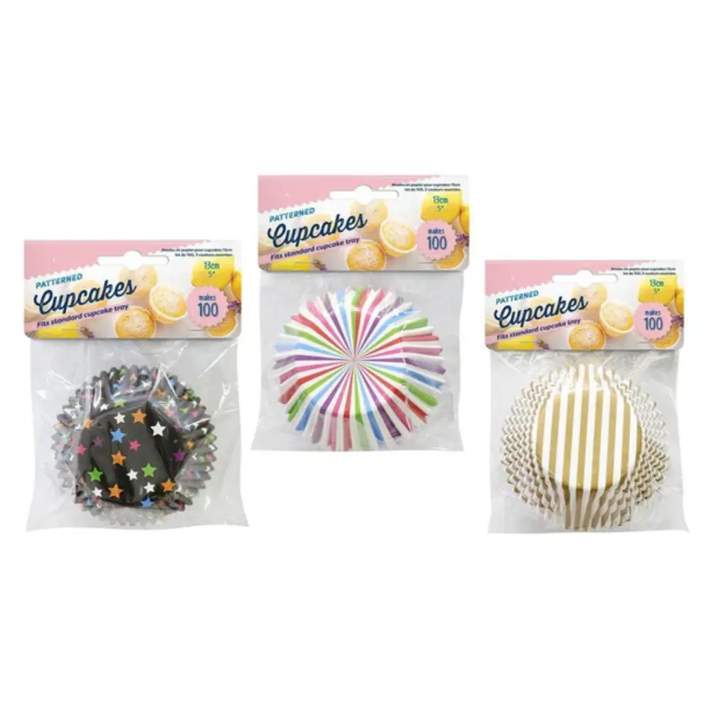 Giấy Lót Nướng Bánh Cupcake Họa Tiết (Nhiều Mẫu), Patterned Cupcake Cases, Standard Size, 100 Cái (13cm) - UNCLE BILLS