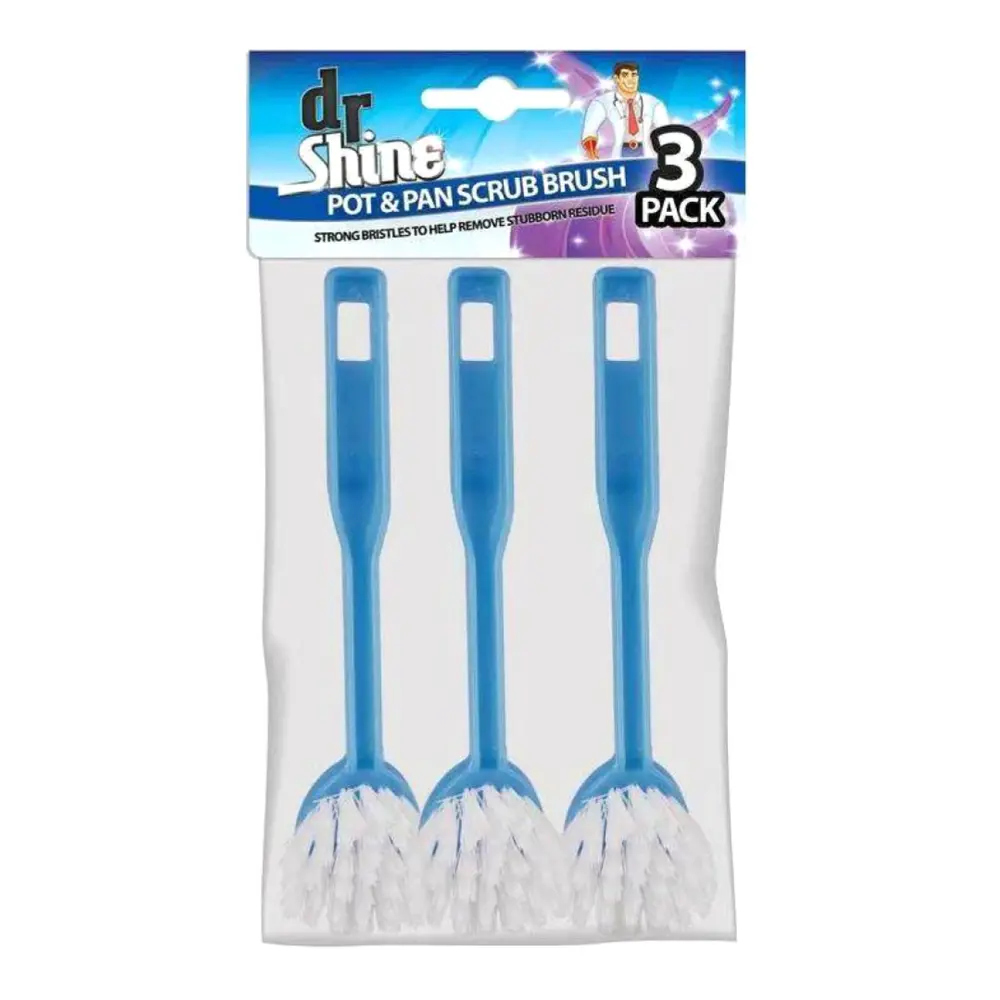 Cây Chùi Nồi Chảo, Pot & Pan Scrub Brush, 3 Cây (20cm) - DR SHINE