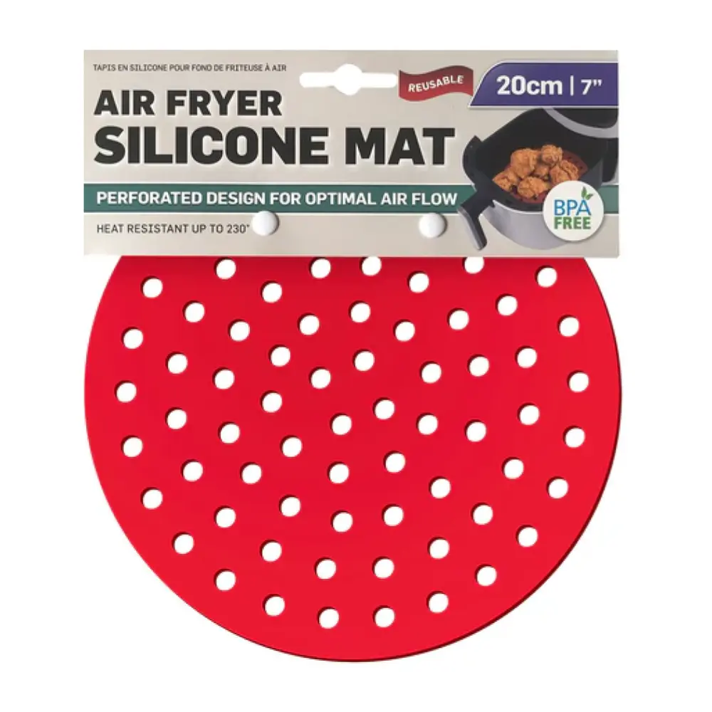 Thảm Silicon Tròn Lót Nồi Chiên Không Dầu, Reusable Air Fryer Silicone Mat, BPA Free (20cm) - UNCLE BILLS