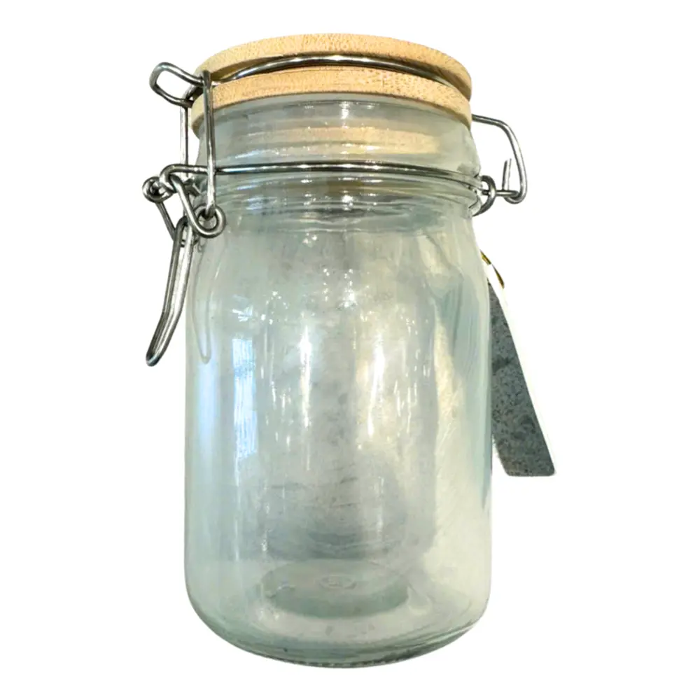 Hũ Thủy Tinh Nắp Tre, Storage Glass Jar with Clip Lid (250ml) - UNCLE BILLS