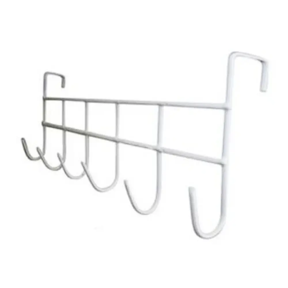 Móc Treo Quần Áo Sau Cửa 6 Móc, Over The Door Rack with 6 Hooks (41 x 5 x 8cm) - UNCLE BILLS