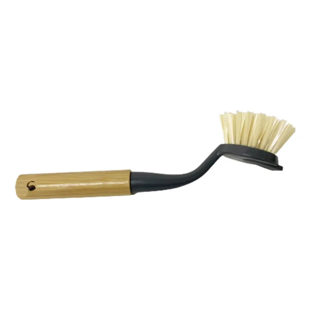 Cọ Rửa Chén Đĩa Với Tay Cầm Bằng Tre, Dish Brush with Bamboo Handle (24 x 5 x 6cm) - DR SHINE