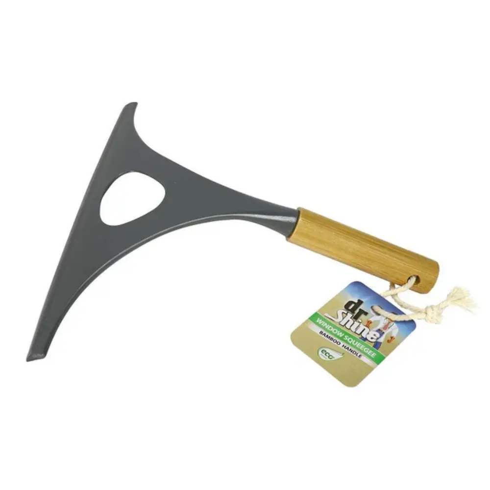 Cây Gạt Nước Cửa Sổ Với Tay Cầm Bằng Tre, Window Squeegee with Bamboo Handle (23cm) - DR SHINE