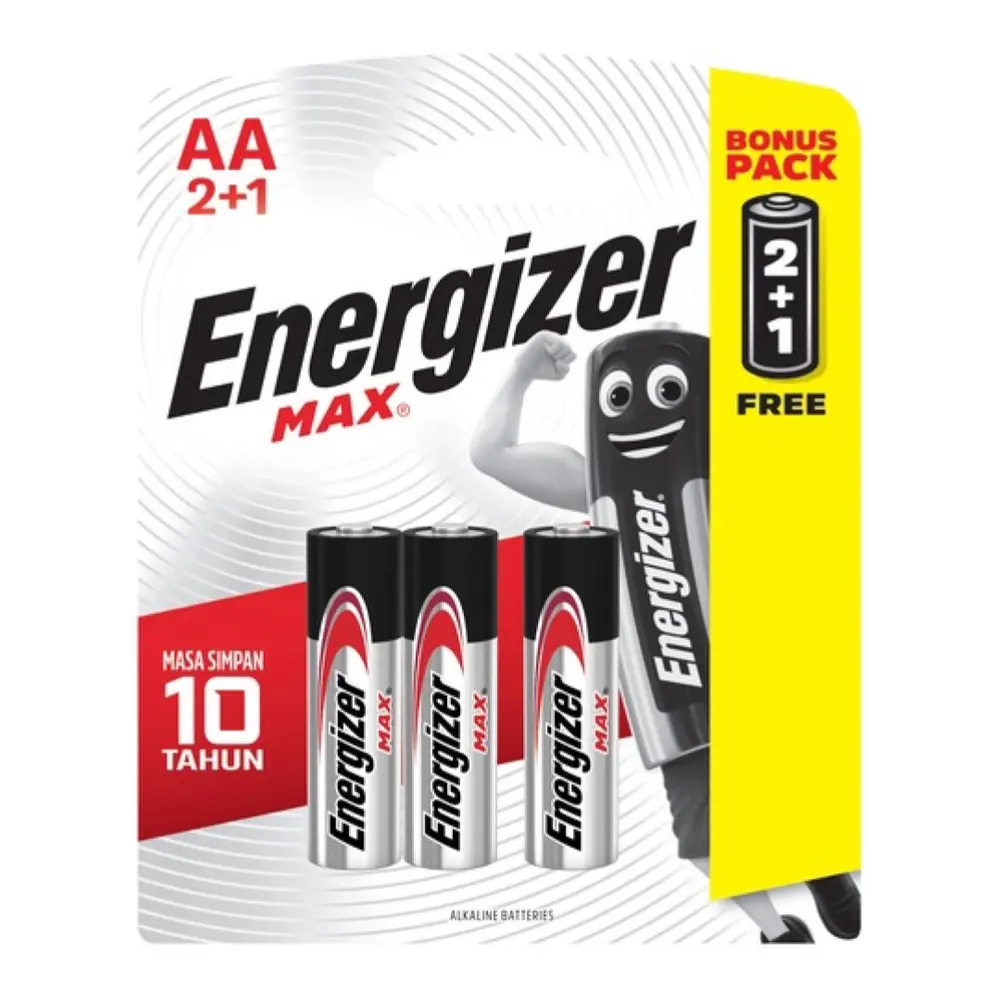 Pin AA, Max, AA Battery 1.5V, Bonus Pack, 2 + 1 Cục - ENERGIZER