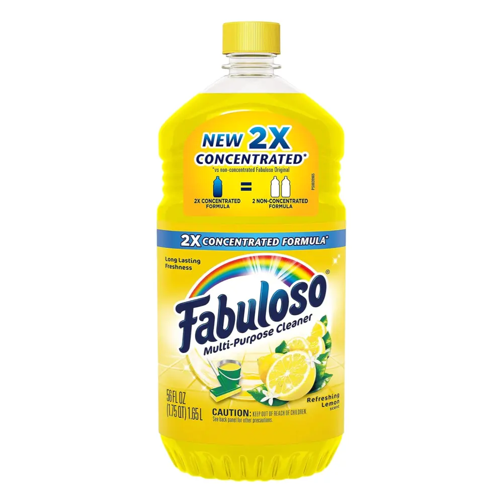 Nước Lau Chùi Đa Năng Hương Chanh Vàng, Multi-Purpose Cleaner, Refreshing Lemon Scent, 56 fl oz (1.65L) - FABULOSO