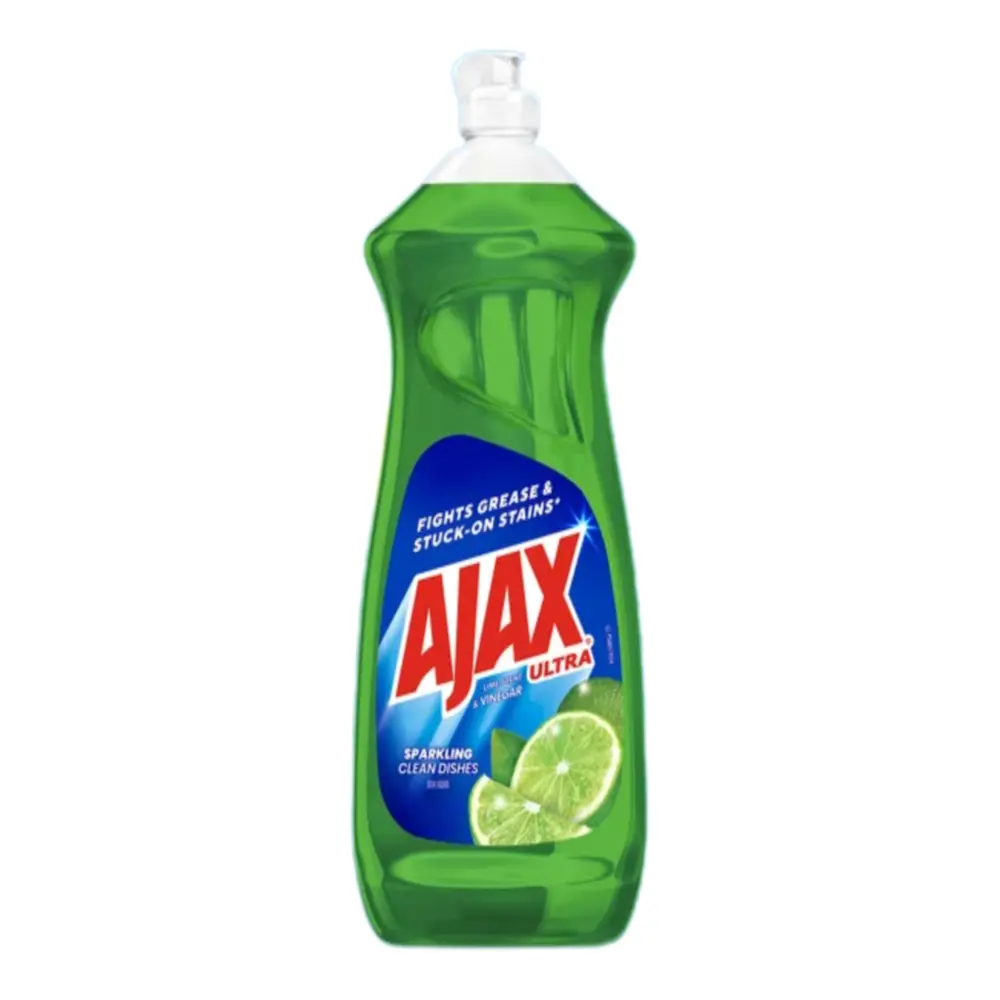 Nước Rửa Chén Hương Chanh Xanh & Giấm, Ultra Dish Liquid, Sparkling Clean Dishes, Lime Scent & Vinegar, 12.4 fl oz (366ml) - AJAX