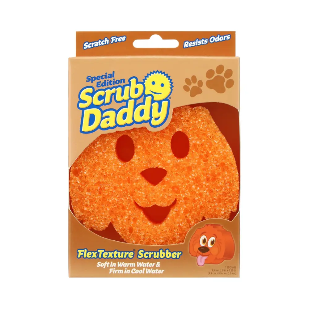 Miếng Bọt Biển Hình Chó Lau Chùi Đa Năng, Special Edition FlexTexture Scrubber, Orange Puppy - SCRUB DADDY