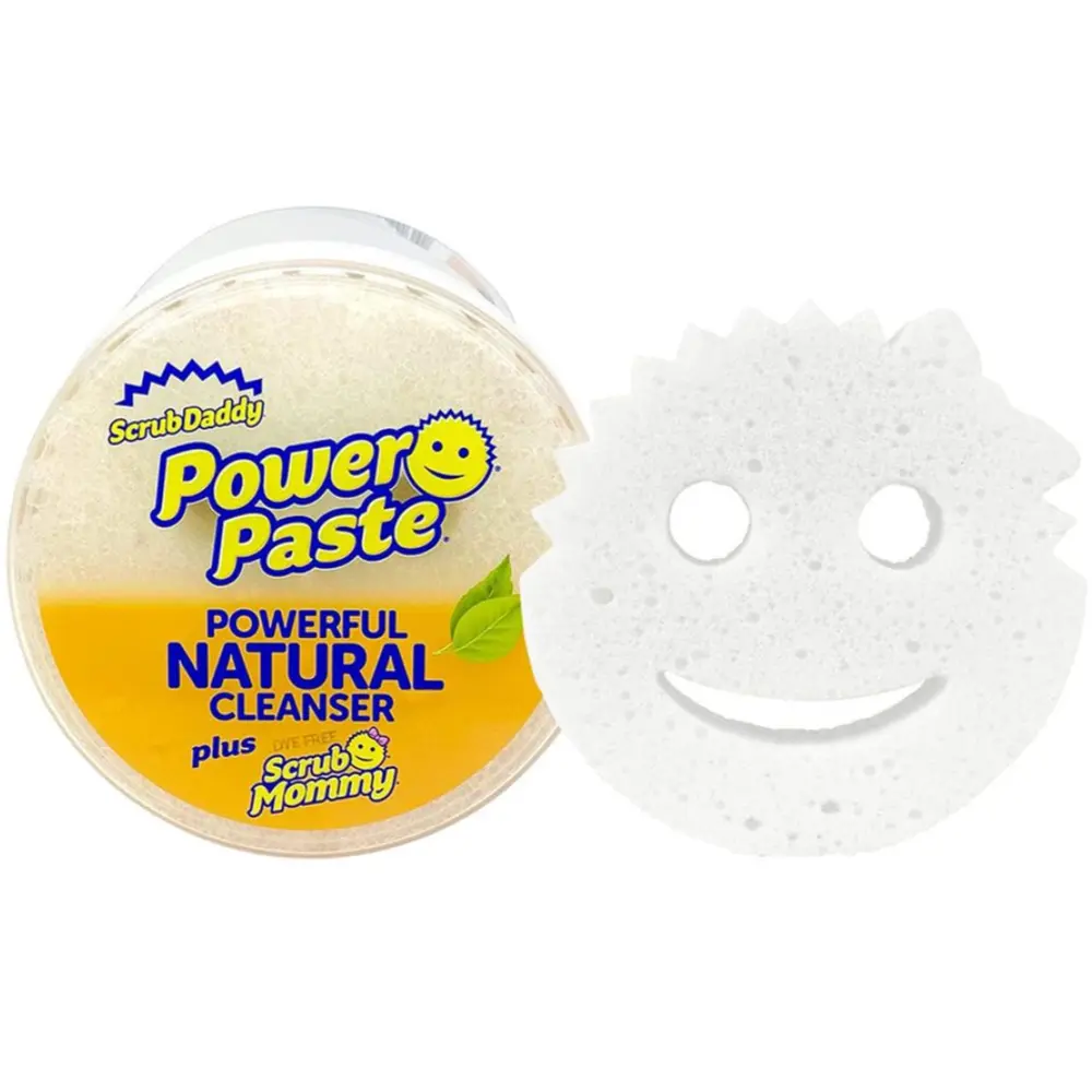 Bộ Chất Tẩy Rửa & Miếng Bọt Biển 2 Mặt Lau Chùi Đa Năng, Power Paste, Powerful Natural Cleanser Plus Dye Free Scrub Mommy - SCRUB DADDY