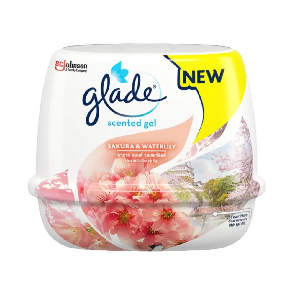 Sáp Thơm Hương Hoa Anh Đào & Lily, Scented Gel, Sakura & Waterlily (180g) - GLADE