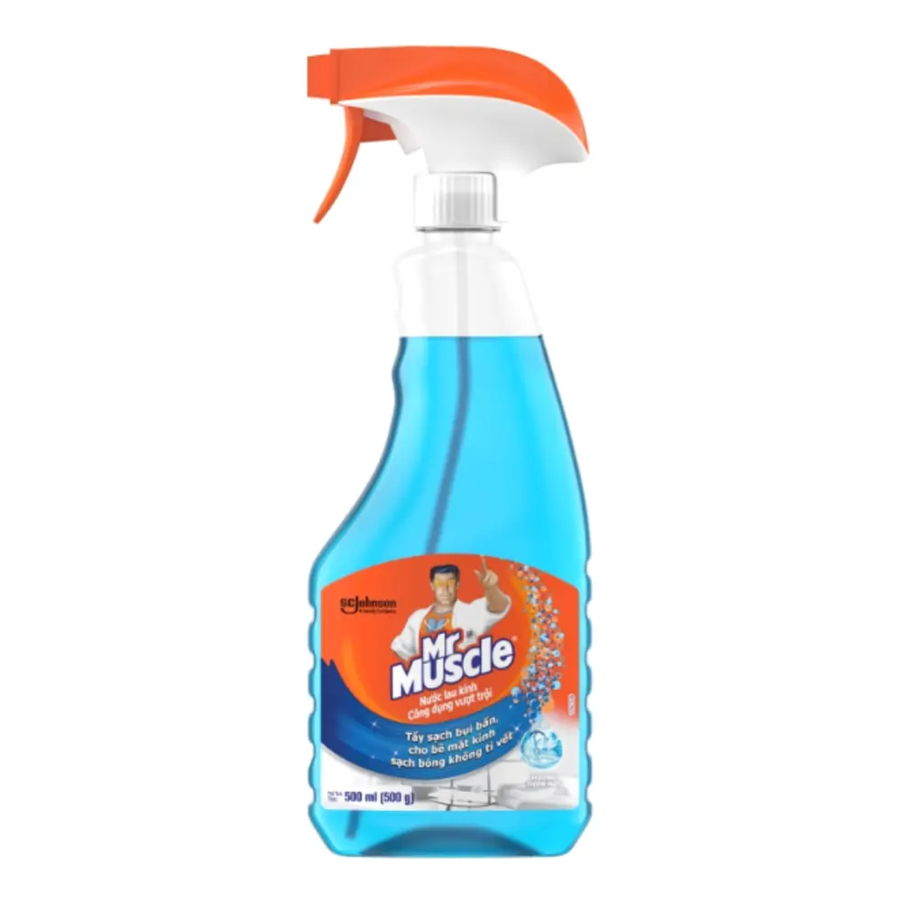 Nước Lau Kính Hương Thơm Mát, Glass Cleaner Spray (500ml) - MR MUSCLE