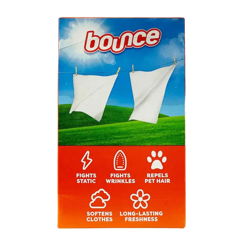 Giấy Xả Làm Mềm Vải, Dryer Sheets, Outdoor Fresh, 160 Tờ (16 x 22cm) - BOUNCE