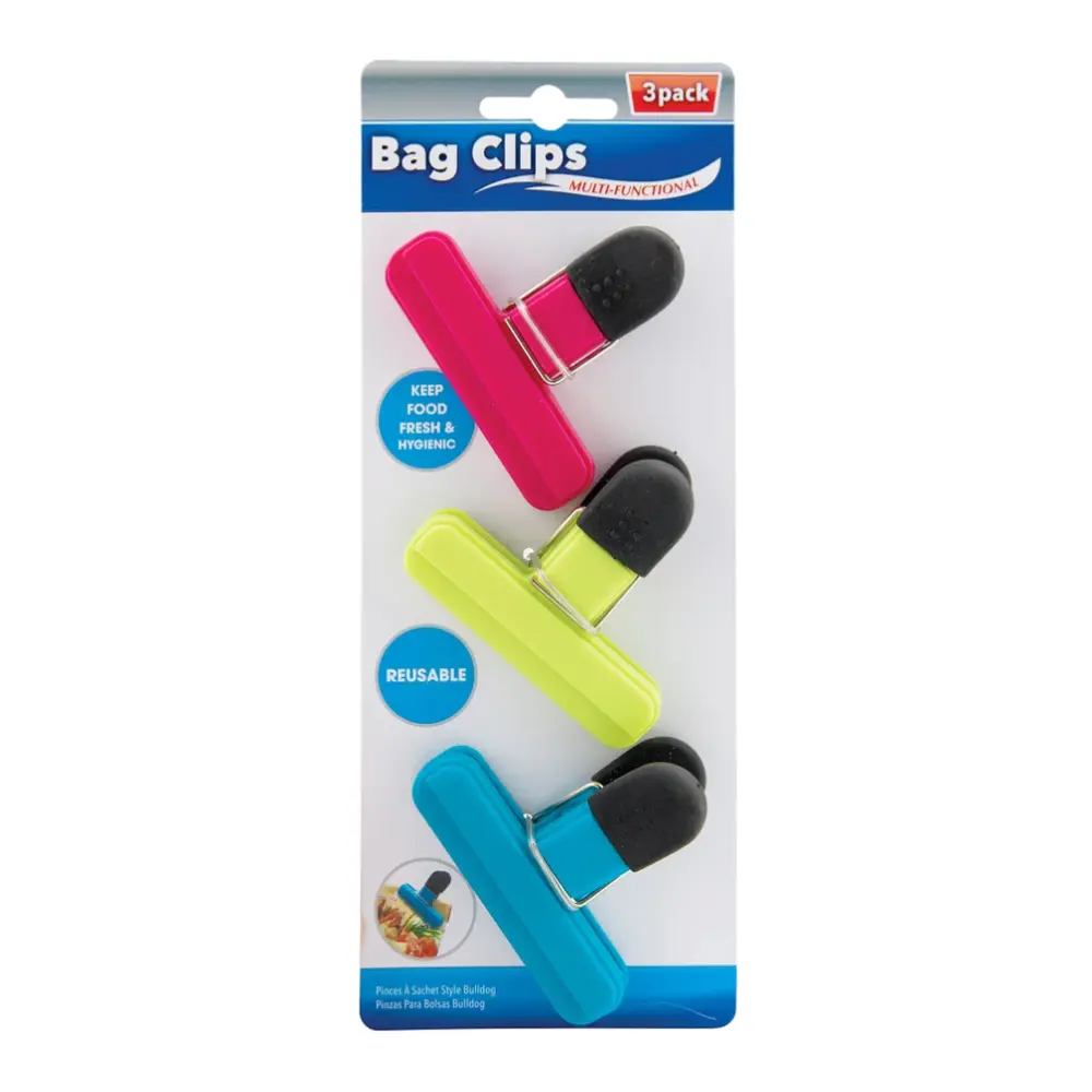 Đồ Kẹp Miệng Túi Đa Năng, Bag Clips Multi-Functional, Bulldog Style, 3 Cái - UNCLE BILLS