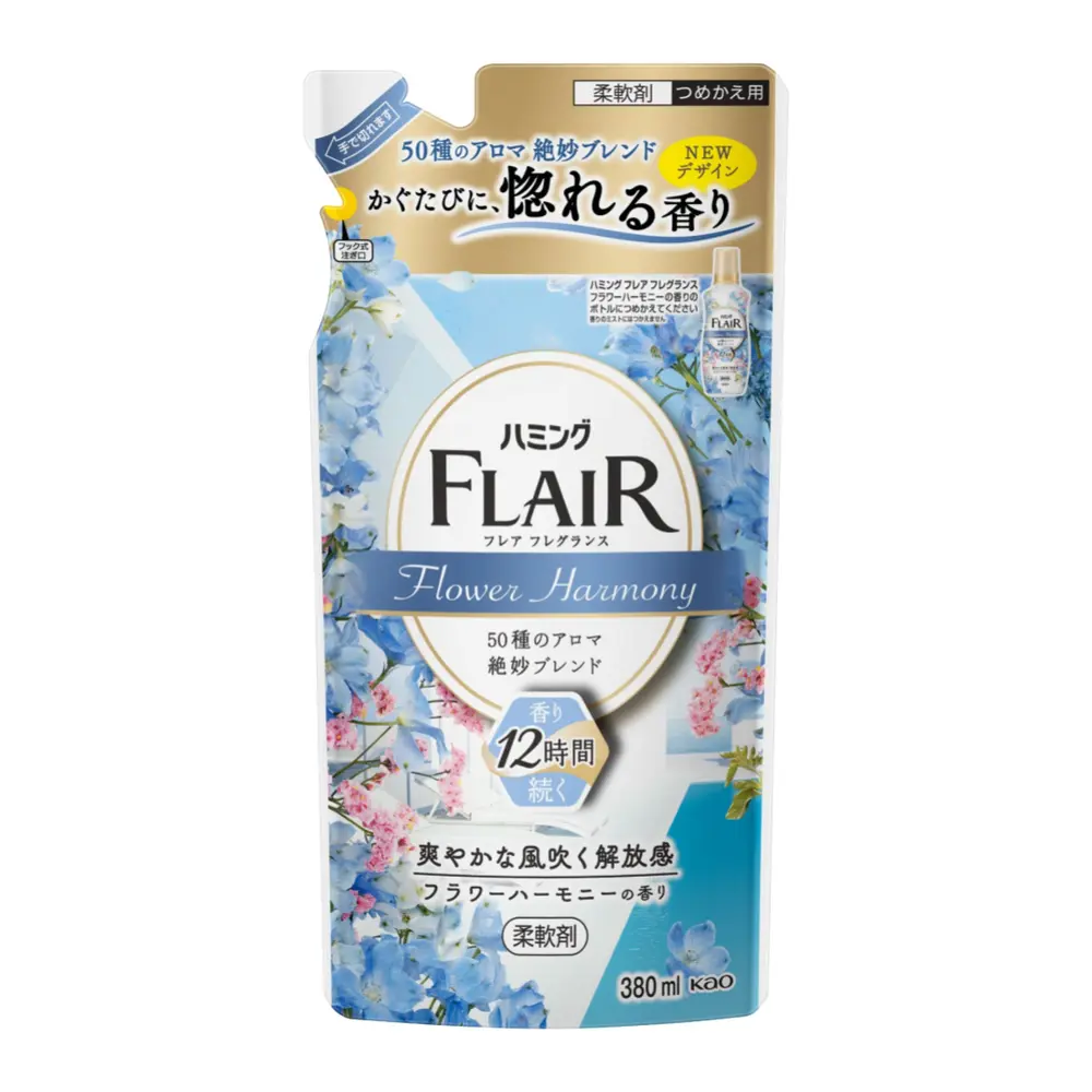 Nước Xả Vải Hương Hoa, Flair, Fabric Softener, Flower Harmony (380ml) - KAO