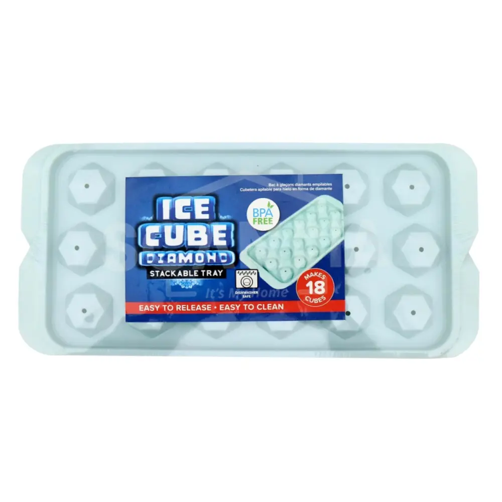 Khay Làm Đá Viên Hình Kim Cương, Ice Cube Diamond, Stackable Tray, 18 Viên - UNCLE BILLS